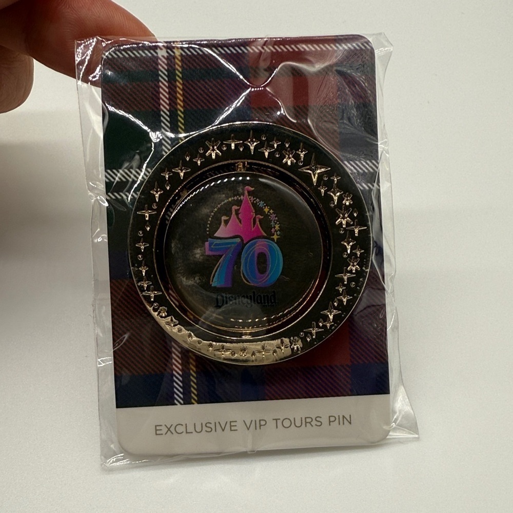 Disneyland 70th Anniversary VIP Tours Double Sided Pin 2025 New and Sealed